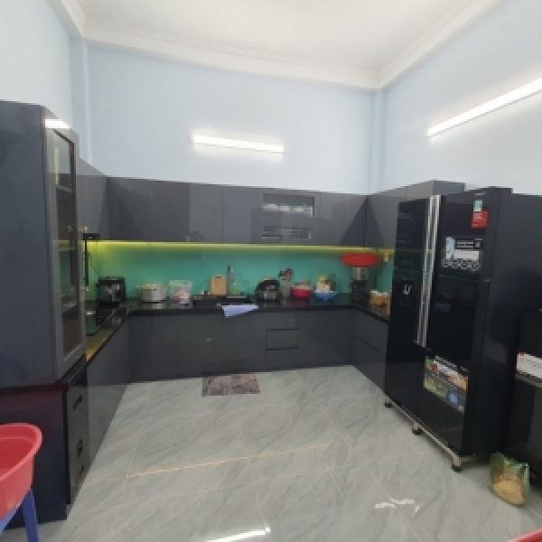 Tủ bếp Acrylic bóng gương 