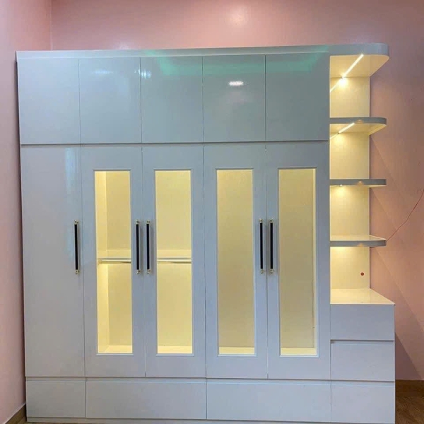 Tủ Quần Áo Nhựa Ecoplast Cửa Kính – Có Đèn LED Trang Trí | Sang Trọng & Đẳng Cấp