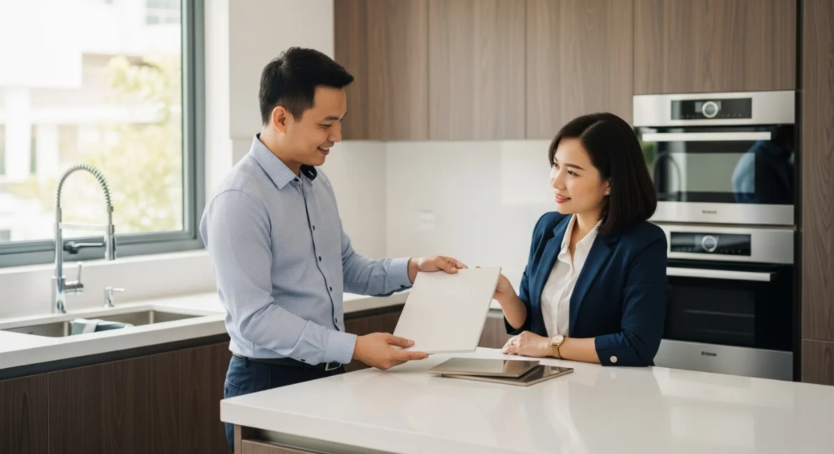 Tủ bếp nhựa cao cấp hiện đại tối ưu không gian bếp