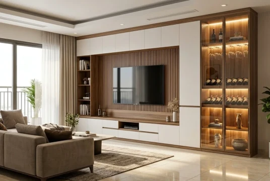 Báo giá kệ tivi nhựa Vincoplast kết hợp tủ rượu trang trí phòng khách