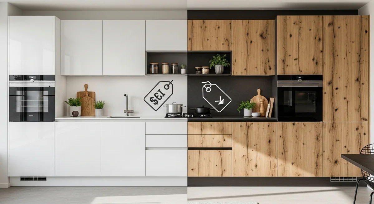 Tủ bếp nhựa cao cấp và tủ gỗ công nghiệp: Lựa chọn cho không gian hiện đại