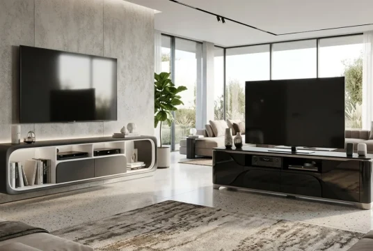 Kệ tivi nhựa cao cấp treo tường và đặt sàn sang trọng hiện đại