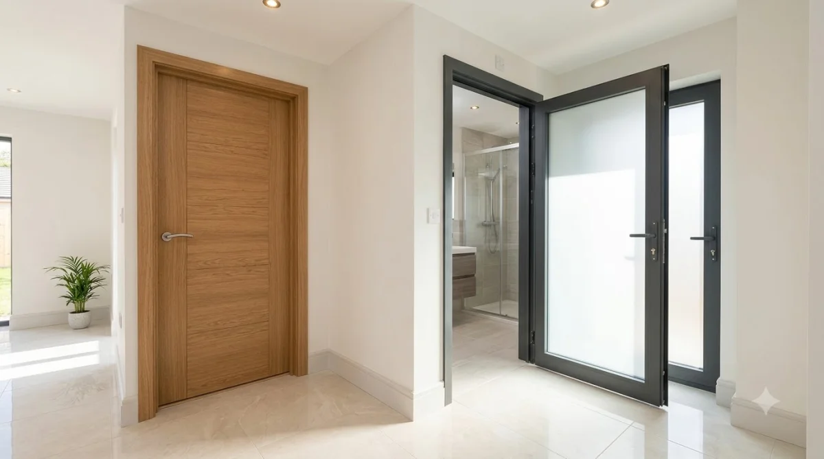Cửa Composite Phù Hợp Với Ai và Khi Nào? Thành phẩm hoàn thiện so sánh cửa composite và cửa nhôm xingfa cho nhà vệ sinh nên dùng loại nào – cửa Composite Phù Hợp Với Ai và Khi Nào?
